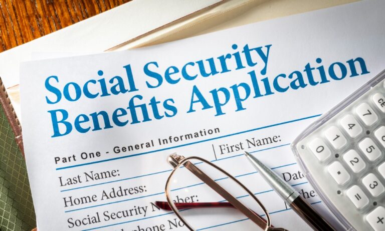 Illustration of a person reviewing a credit report, highlighting that the Social Security Administration does not check credit reports